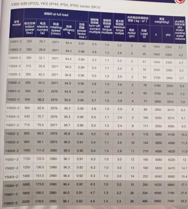 Y、YKS、YKK系列6KV中型高壓三相異步電動機